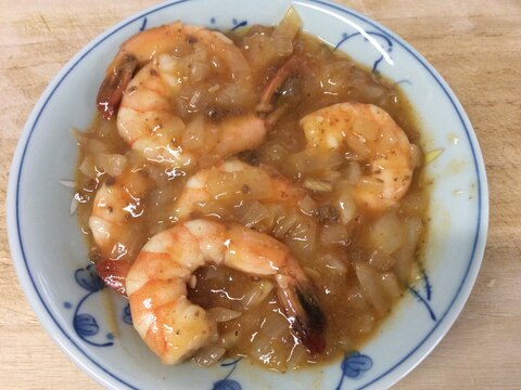 市販麻婆豆腐の素とケチャップでエビチリ